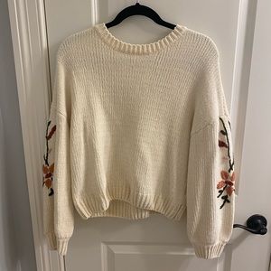 Emory Embroidered Sleeve Sweater